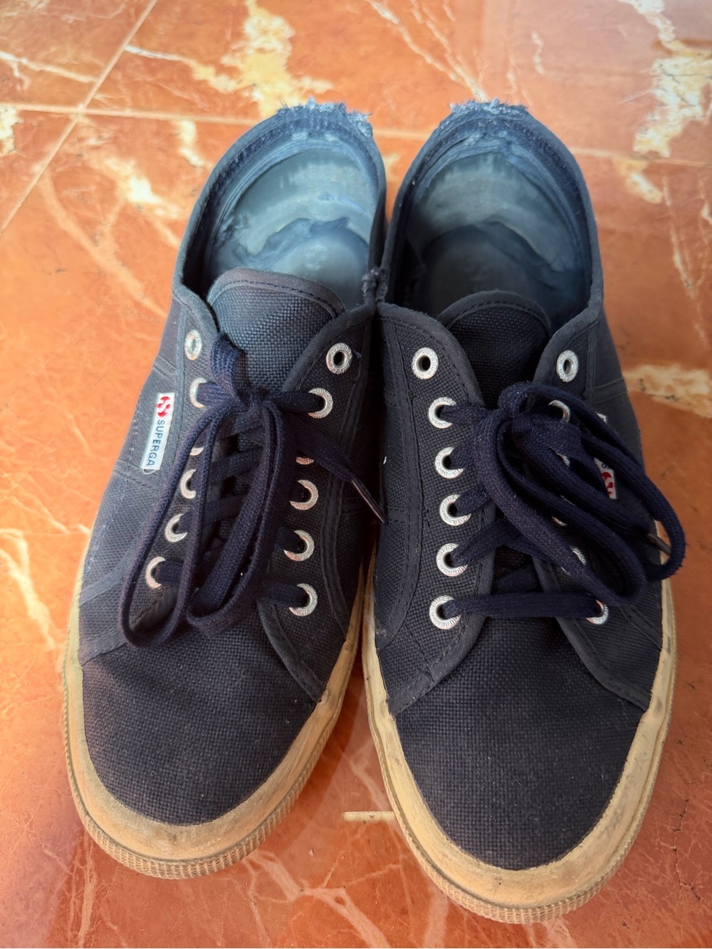 Superga Men's Navy Canvas Lace-Up Sneakers